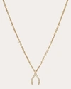 Zoe Lev Women's Mini Wishbone 14k Gold Diamond Pendant Necklace In Gold