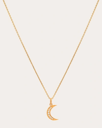 ZOE LEV WOMEN'S DIAMOND MOON PENDANT NECKLACE