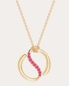 Natori Women's Shangri-la 14k Gold Pink Sapphire Yin-yang Pendant Necklace In Pink