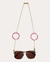 FRAME CHAIN BABY PINK CANDY POP GLASSES CHAIN