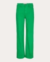 Tomorrow Women's Brown Straight Jeans In Green
