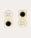 NATORI WOMEN'S BLACK & WHITE DIAMOND INFINITY STUD EARRINGS