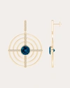 Natori Women's Bar 14k Gold Topaz And Diamond Earrings In Gold