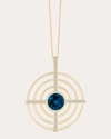 Natori Women's Bar 14k Gold Topaz And Diamond Pendant Necklace In Gold