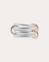 Spinelli Kilcollin Women's Sagittarius 18k Two-tone Gold And Sterling Silver Linked Rings 18k Gold In Silver
