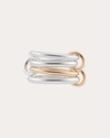 Spinelli Kilcollin Women's Cancer 18k Gold Sterling Silver Linked Rings In Silver