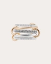 Spinelli Kilcollin Women's Aquarius Gris 18k Gold Sterling Silver And Diamond Linked Rings In Silver