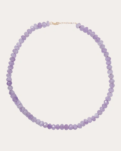 Jia Jia The Oracle 14k Yellow Gold Aquamarine Necklace In Purple