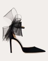 Jimmy Choo Averly 100 Bow-trimmed Pumps In Black