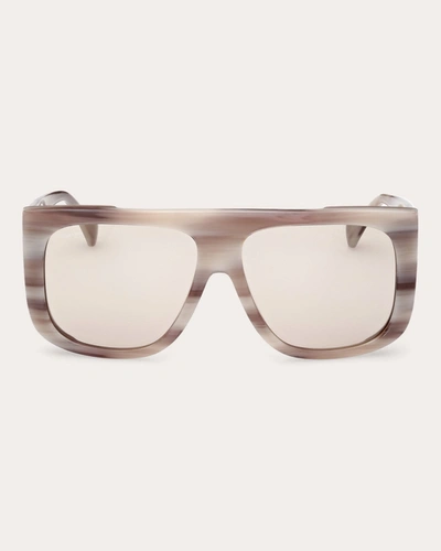Max Mara Shield Frame Sunglasses In Grey/other/brown