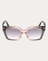 Tom Ford Winona 53mm Gradient Polarized Cat Eye Sunglasses In Grey
