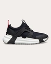 Moncler Lunarove Neoprene Low-top Sneakers In Black