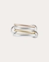 Spinelli Kilcollin Hyacinth Mx 4-link Ring In Tricolor Mix In Gold/silver