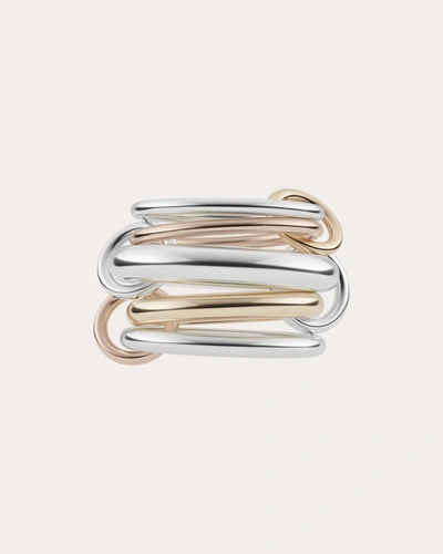 SPINELLI KILCOLLIN WOMEN'S LEO 18K TWO-TONE GOLD AND STERLING SILVER LINKED RINGS 18K GOLD