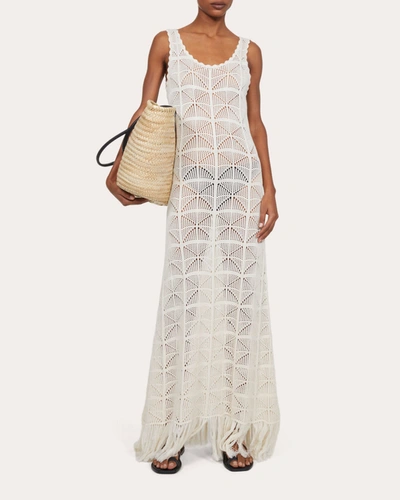 Rodebjer Crochet Knitted Dress In Neutrals