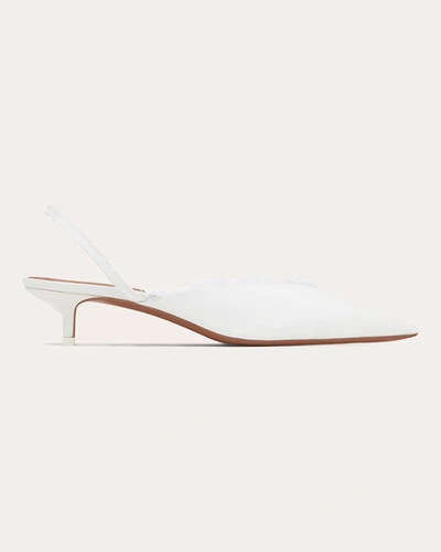 Neous Womens Cream Maia Pointed-toe Satin Courts In Cream/cream