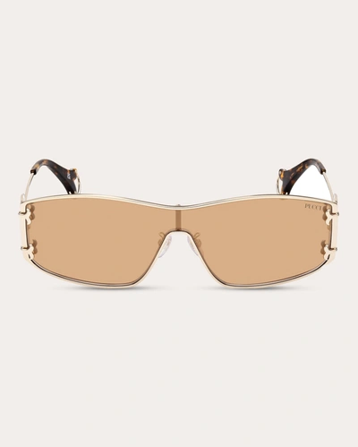 Emilio Pucci Shield Sunglasses In Gold
