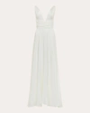 Azeeza Cirrus Silk-charmeuse Gown In White