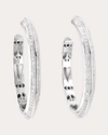 SHERYL LOWE WOMEN'S SYMBOL KNIFE EDGE HOOP EARRINGS - 40MM