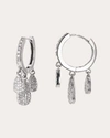 Sheryl Lowe Women's Shaker Sterling Silver & 0.34 Tcw Diamond Huggie Hoop Earrings In Silver