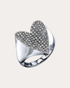 SHERYL LOWE WOMEN'S FOLDED HEART PAVÉ DIAMOND RING