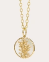 SYNA JEWELS WOMEN'S JARDIN FLOWERING TREE OF LIFE MOTHER OF PEARL PENDANT