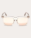 TOM FORD WOMEN'S SHINY TRANSPARENT SUNGLASSES