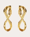 MILAMORE WOMEN'S 18K GOLD KINTSUGI INFINITY HOOP EARRINGS