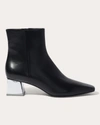 Simkhai Ryder Leather Square Toe Ankle Boots Black 40 In Black