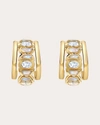 Maison Tjoeng Women's Bebe 18k Gold Moonstone And Diamond Hoop Earrings In Gold