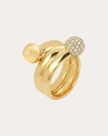 Maison Tjoeng Women's Selene 18k Gold Diamond Ring In Gold