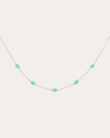L'atelier Nawbar Atoms 18-karat Gold, Enamel And Diamond Necklace In Blue