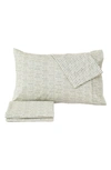 Woven & Weft Stripe Microfiber Sheet Set In Dark Grey