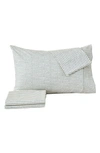 Woven & Weft Stripe Microfiber Sheet Set In Seafoam