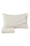 Woven & Weft Stripe Microfiber Sheet Set In Light Grey