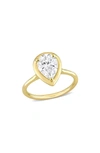 Delmar Teardrop Lab Created Moissanite Ring In Gold