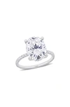 Delmar Lab Created Moissanite Ring In White