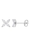 Delmar Lab Created Moissanite Stud Earrings In White