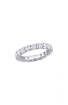 Delmar Lab Created Moissanite Band Ring In White