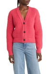 Frame '70s Wool Cardigan In Pop Rose