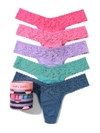 HANKY PANKY HOLIDAY COTTON 5 PACK LOW RISE THONGS