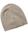 Phenix Solid Slouch Cashmere Beanie In Beige