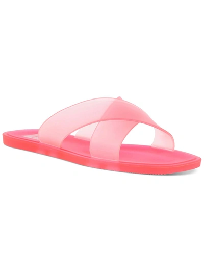 Dolce Vita Solstice Womens Slip On Flat Jelly Sandals In Pink