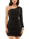 City Studio Juniors Womens Mini Embellished Cocktail And Party Dress In Black