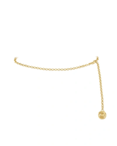 Luv Aj Rosette Coil Chain Belt- Gold