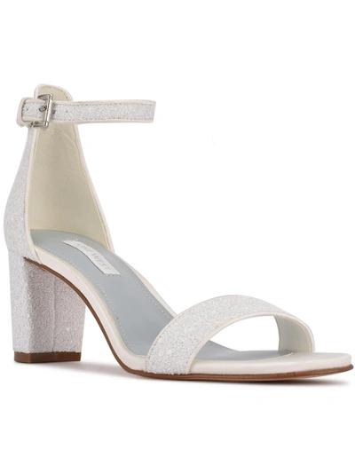 Nine West Prucep 3 Womens Open Toe Dressy Heels In White