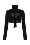 Msgm Top In Viscosa Nera Donna In Black
