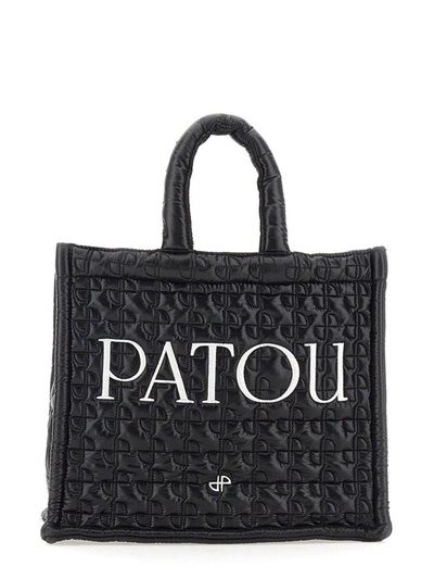 Patou Small  Quilted Tote Bag In Black