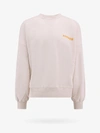 A Paper Kid Classic Cotton Sweater With Bold Graphic Print And Relaxed Fit In Beige