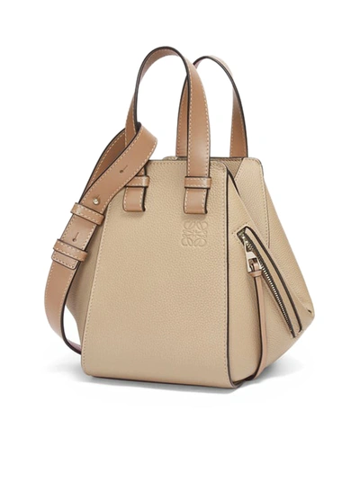 Loewe Hammock Small Textured-leather Shoulder Bag In Brown